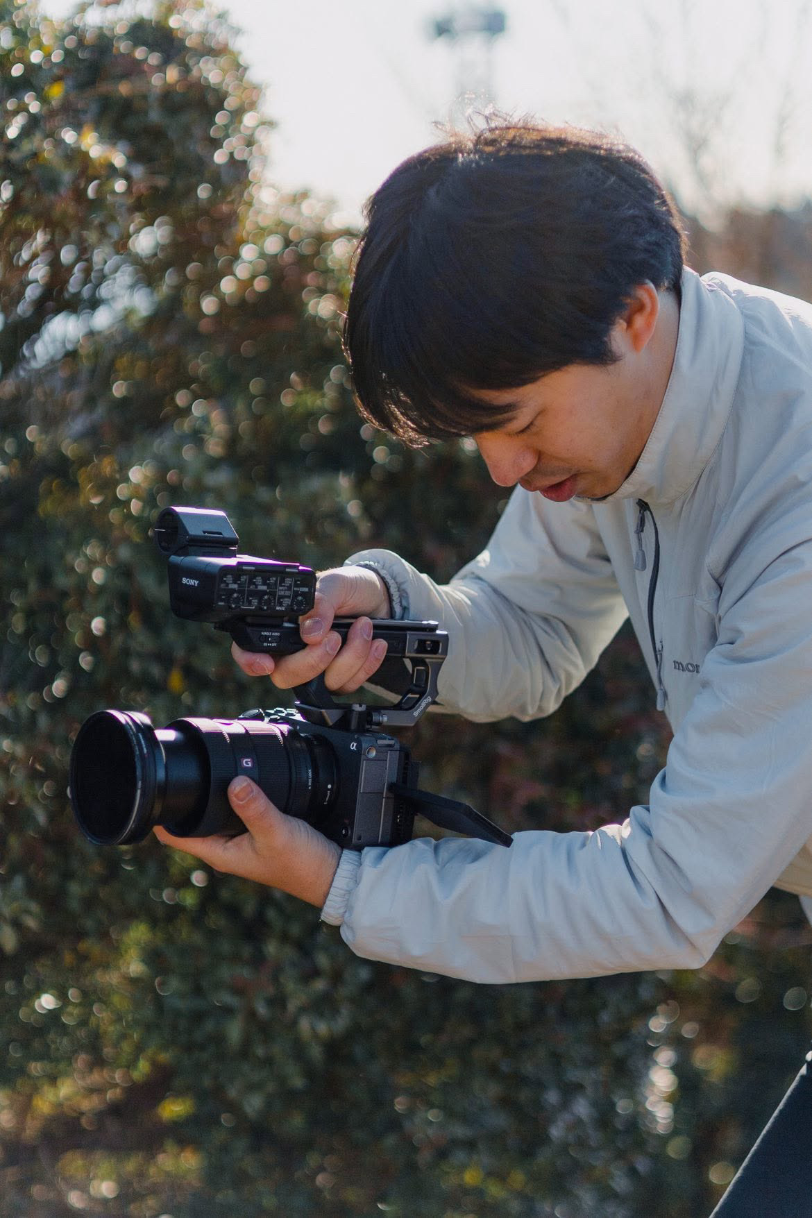カメラマンが撮影している